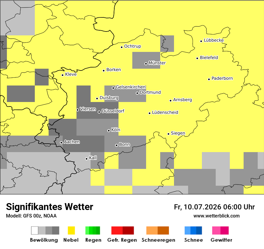 Modellkarte GFS – ww – nrw