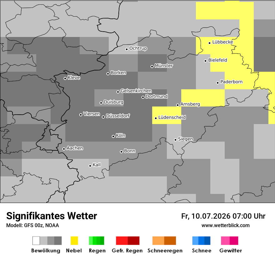 Modellkarte GFS – ww – nrw