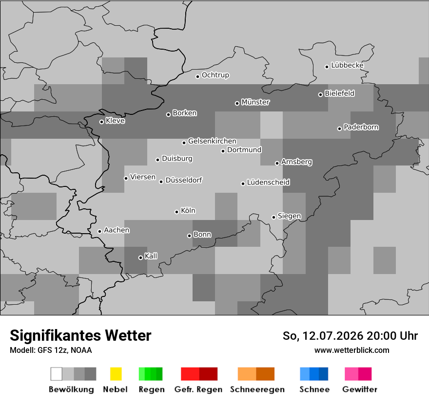 Modellkarte GFS – ww – nrw