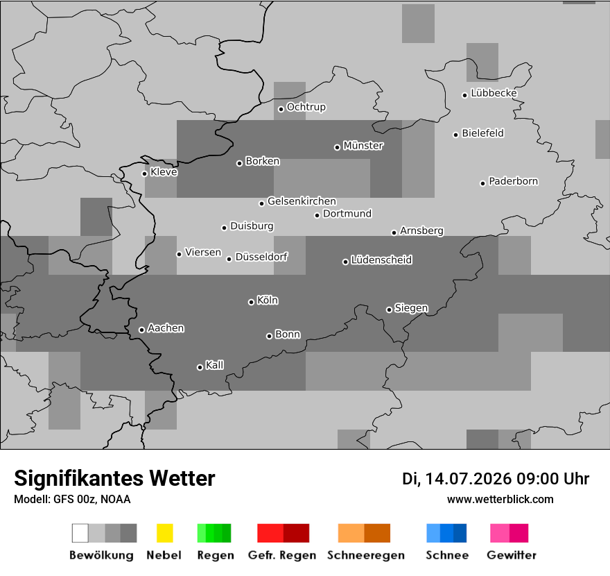 Modellkarte GFS – ww – nrw