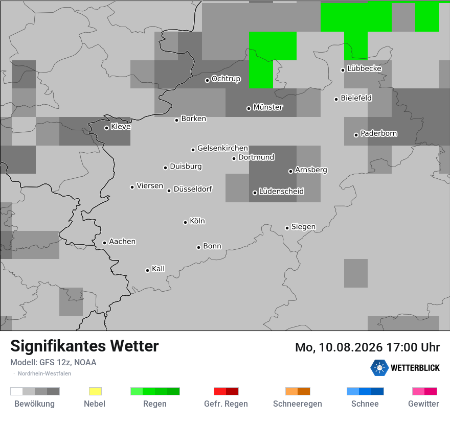 Modellkarte GFS – ww – nrw