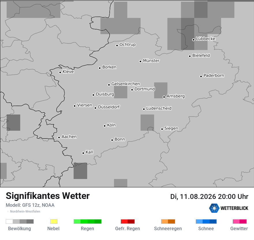 Modellkarte GFS – ww – nrw