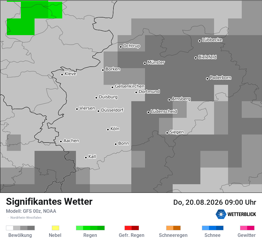 Modellkarte GFS – ww – nrw