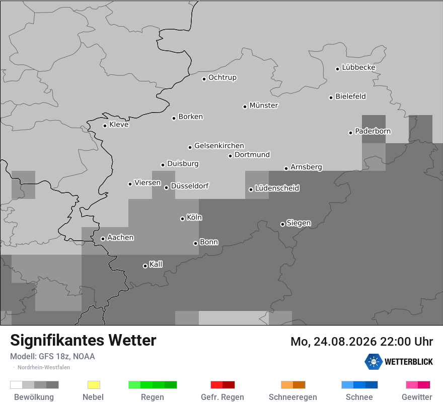 Modellkarte GFS – ww – nrw