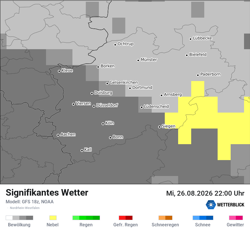 Modellkarte GFS – ww – nrw