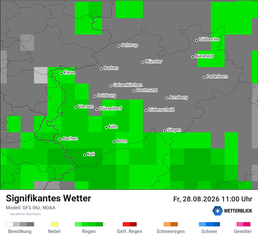 Modellkarte GFS – ww – nrw