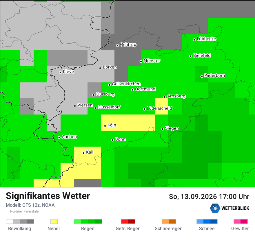 Modellkarte GFS – ww – nrw