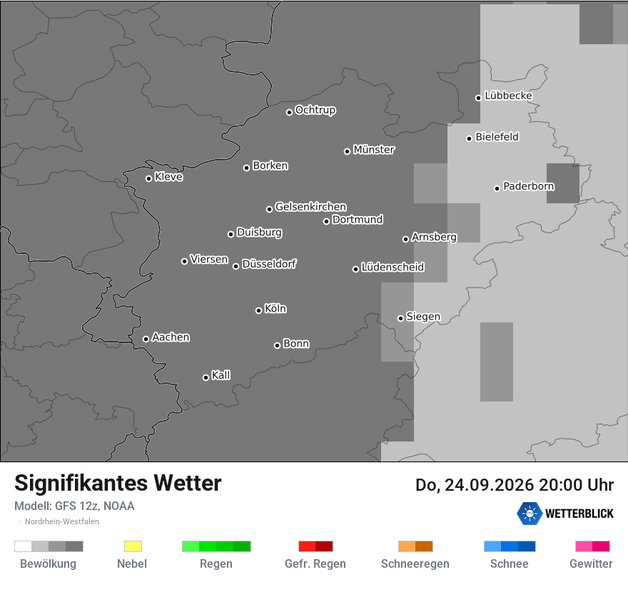 Modellkarte GFS – ww – nrw