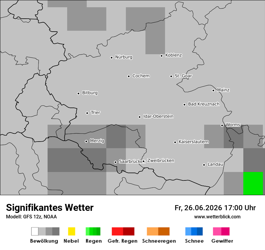 Modellkarte GFS – ww – rp