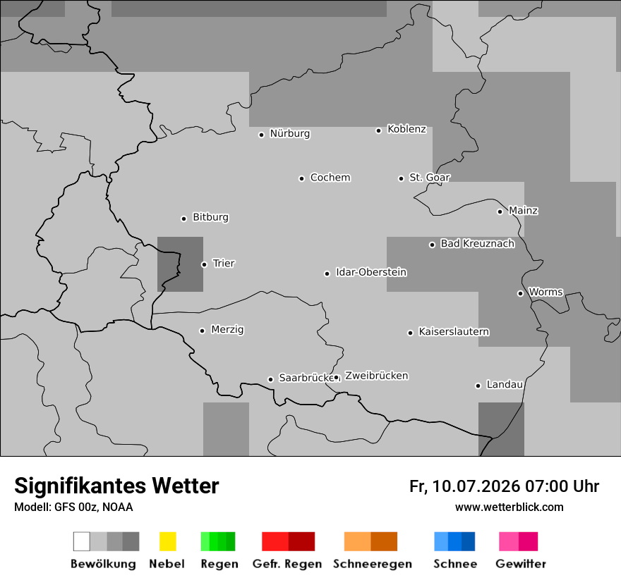 Modellkarte GFS – ww – rp