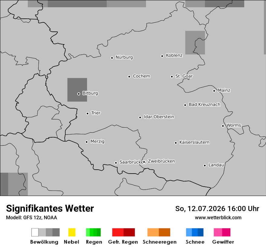 Modellkarte GFS – ww – rp