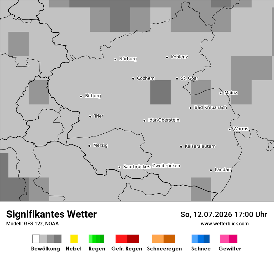 Modellkarte GFS – ww – rp