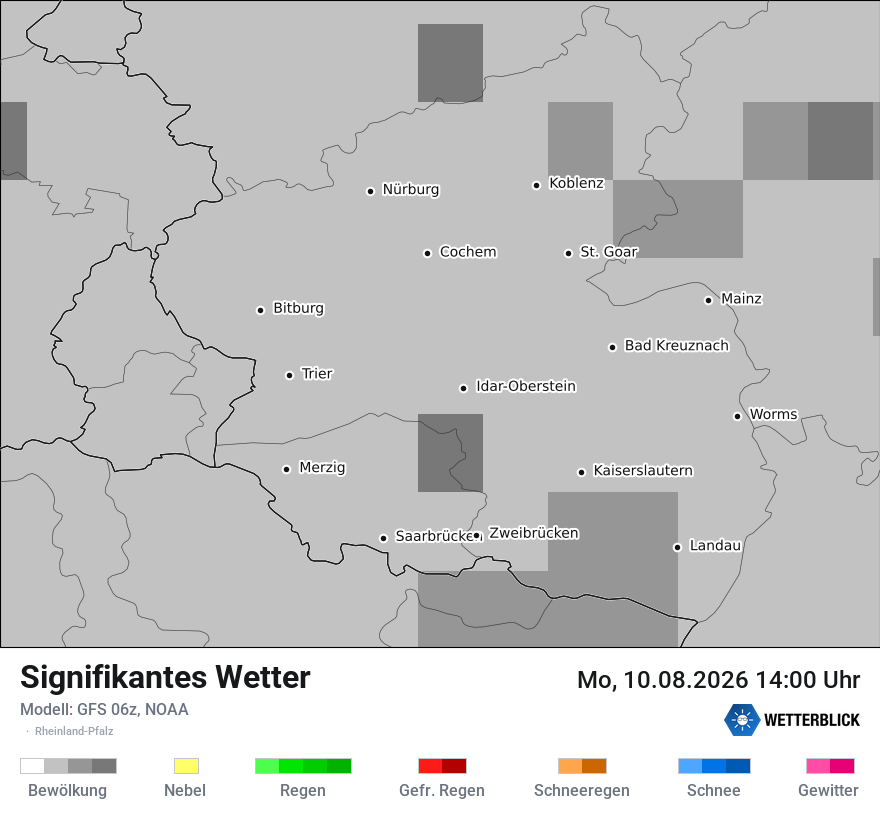 Modellkarte GFS – ww – rp