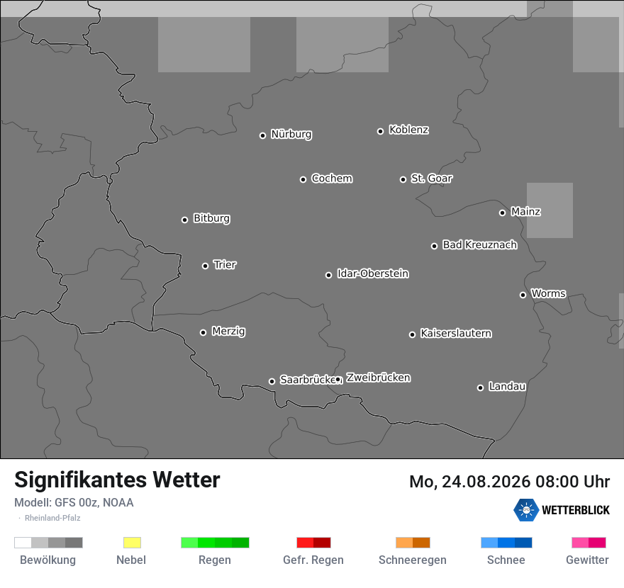Modellkarte GFS – ww – rp