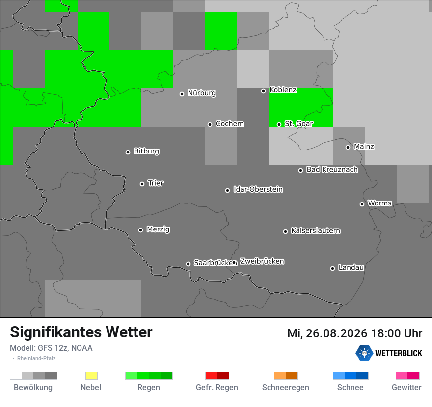 Modellkarte GFS – ww – rp