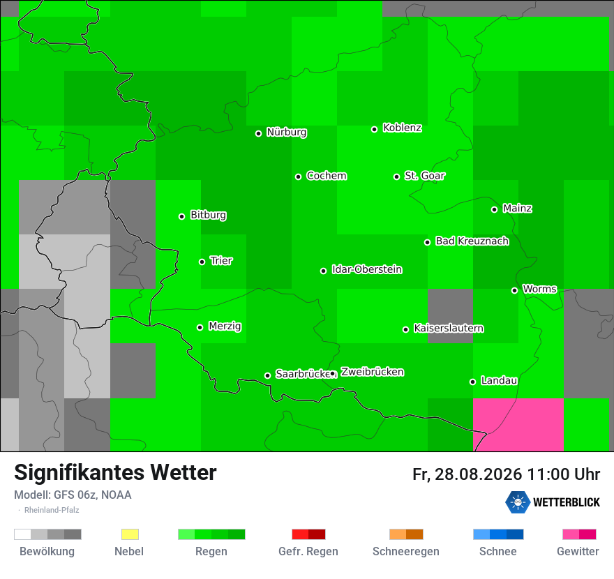 Modellkarte GFS – ww – rp