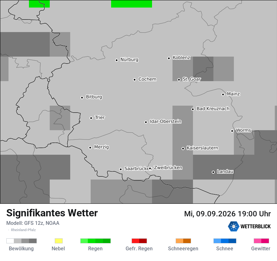 Modellkarte GFS – ww – rp