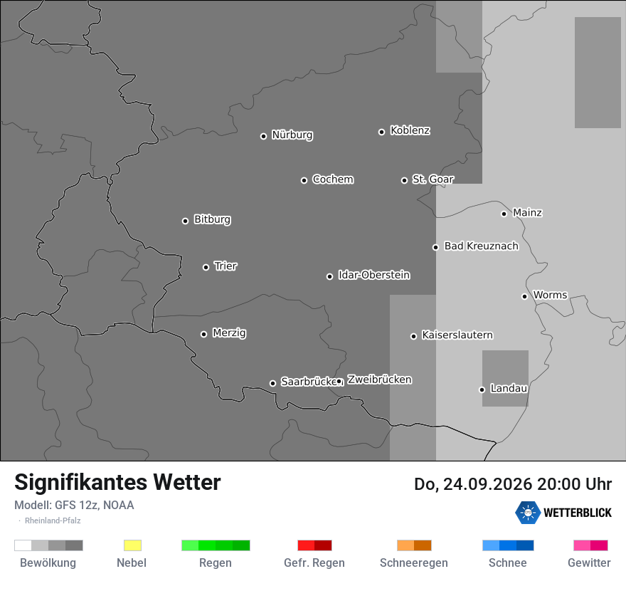 Modellkarte GFS – ww – rp