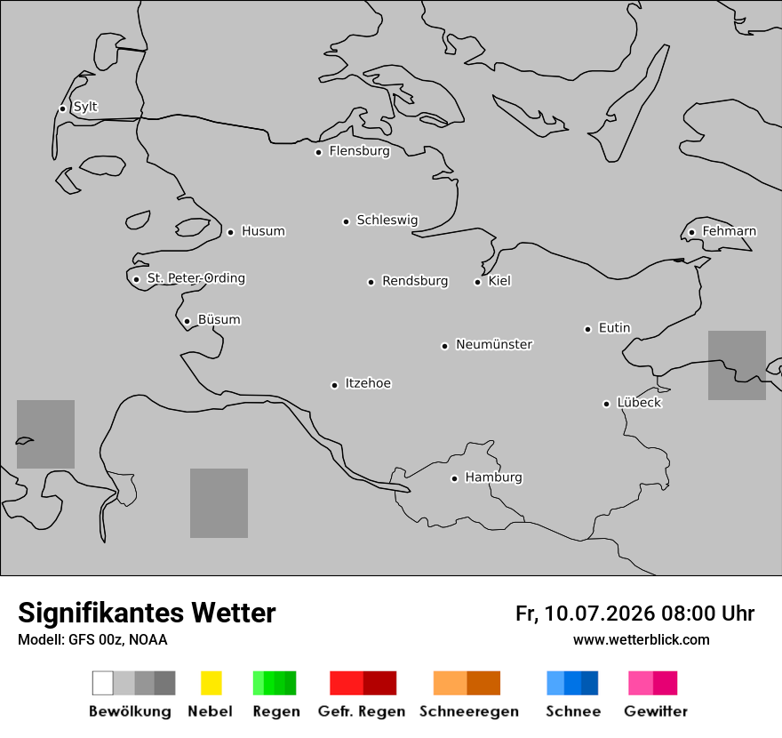 Modellkarte GFS – ww – sh
