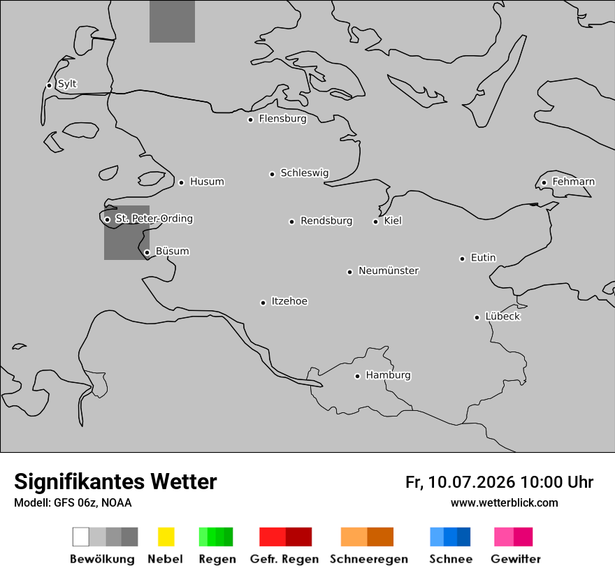 Modellkarte GFS – ww – sh