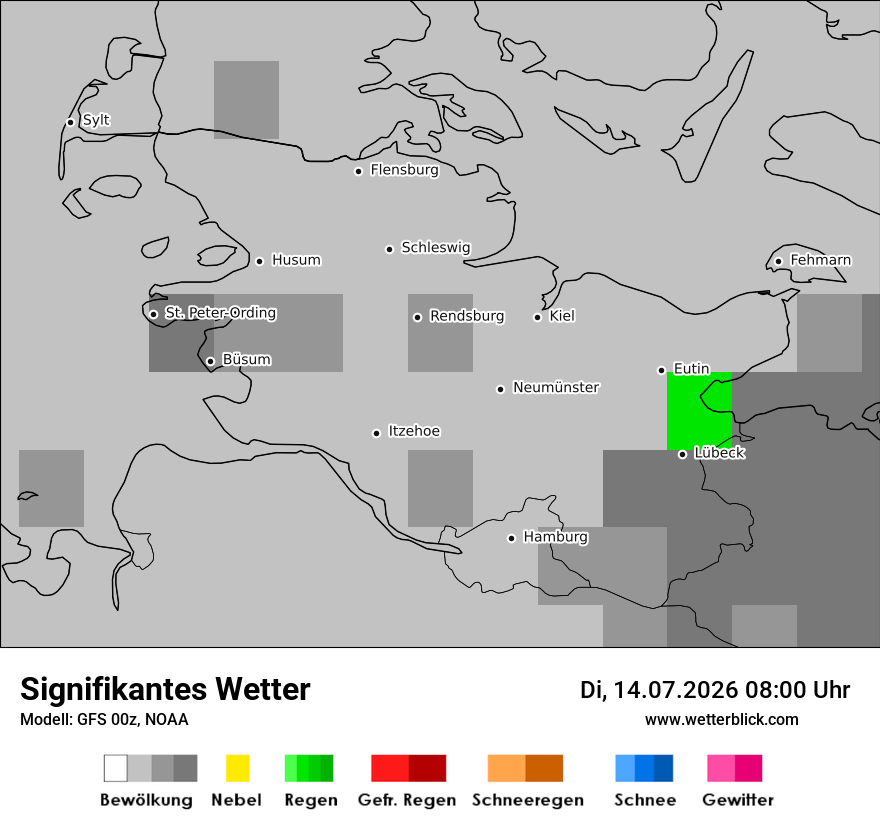 Modellkarte GFS – ww – sh