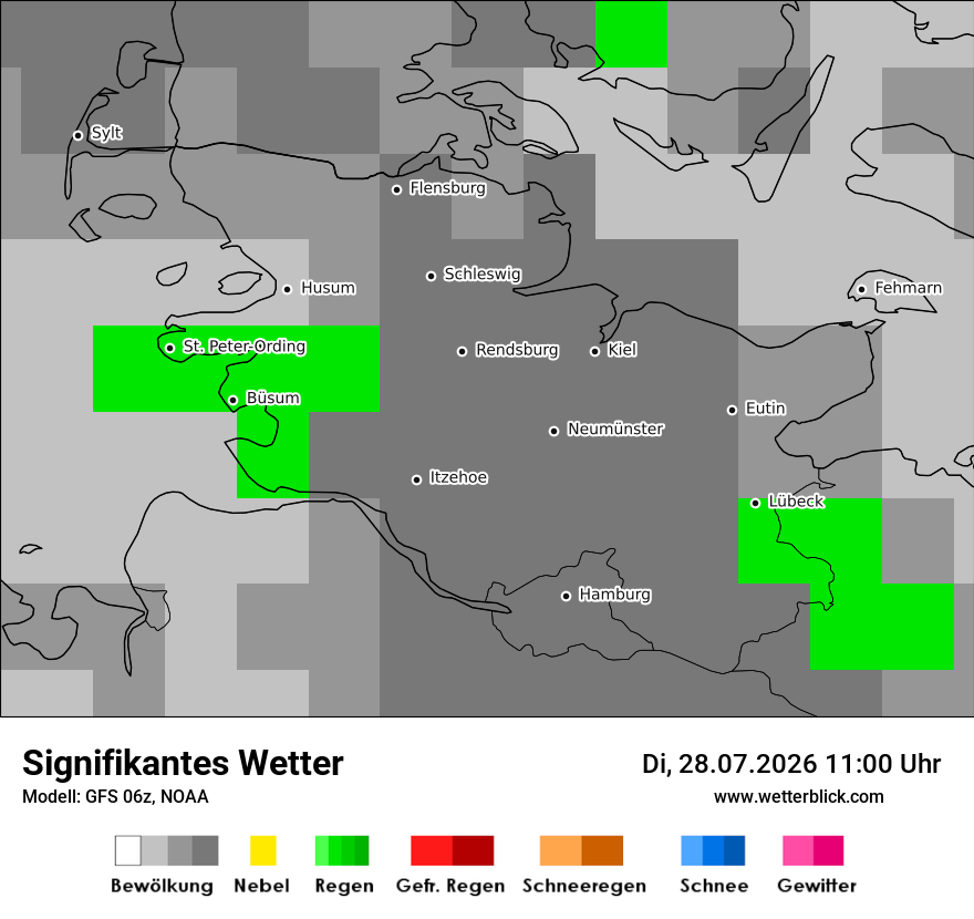 Modellkarte GFS – ww – sh