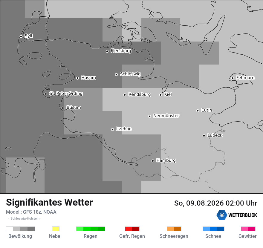 Modellkarte GFS – ww – sh