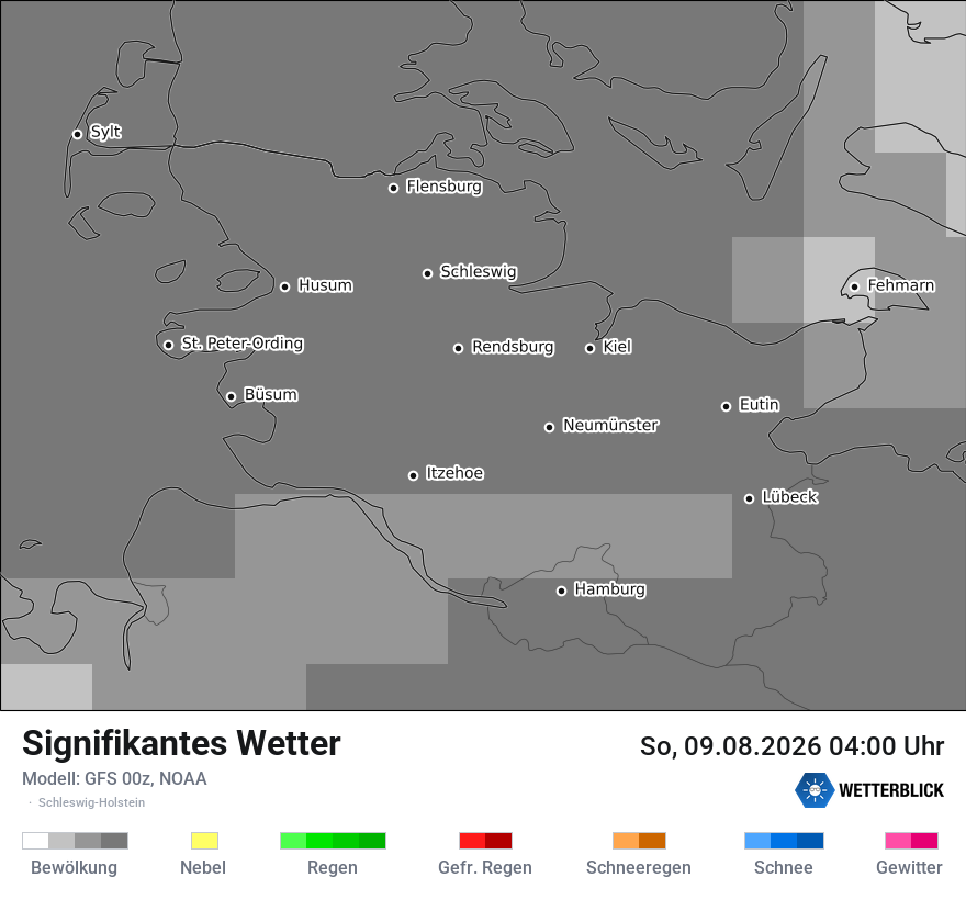 Modellkarte GFS – ww – sh