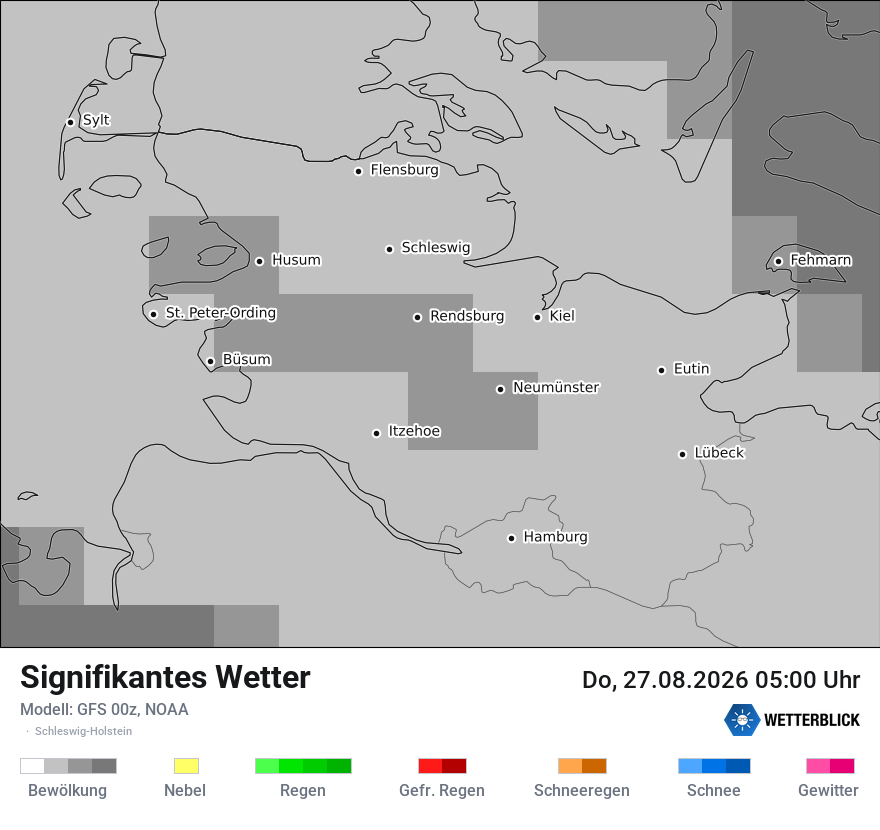 Modellkarte GFS – ww – sh