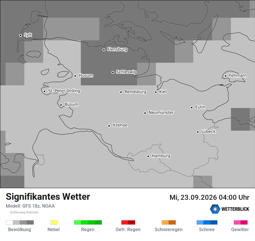 Modellkarte GFS – ww – sh
