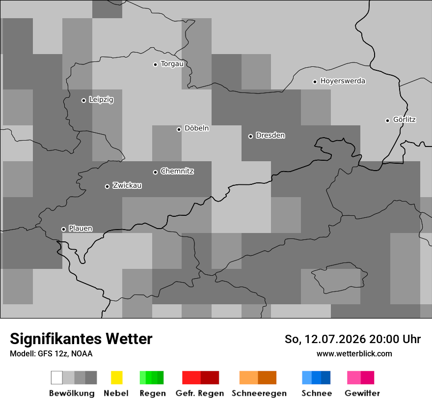 Modellkarte GFS – ww – sn