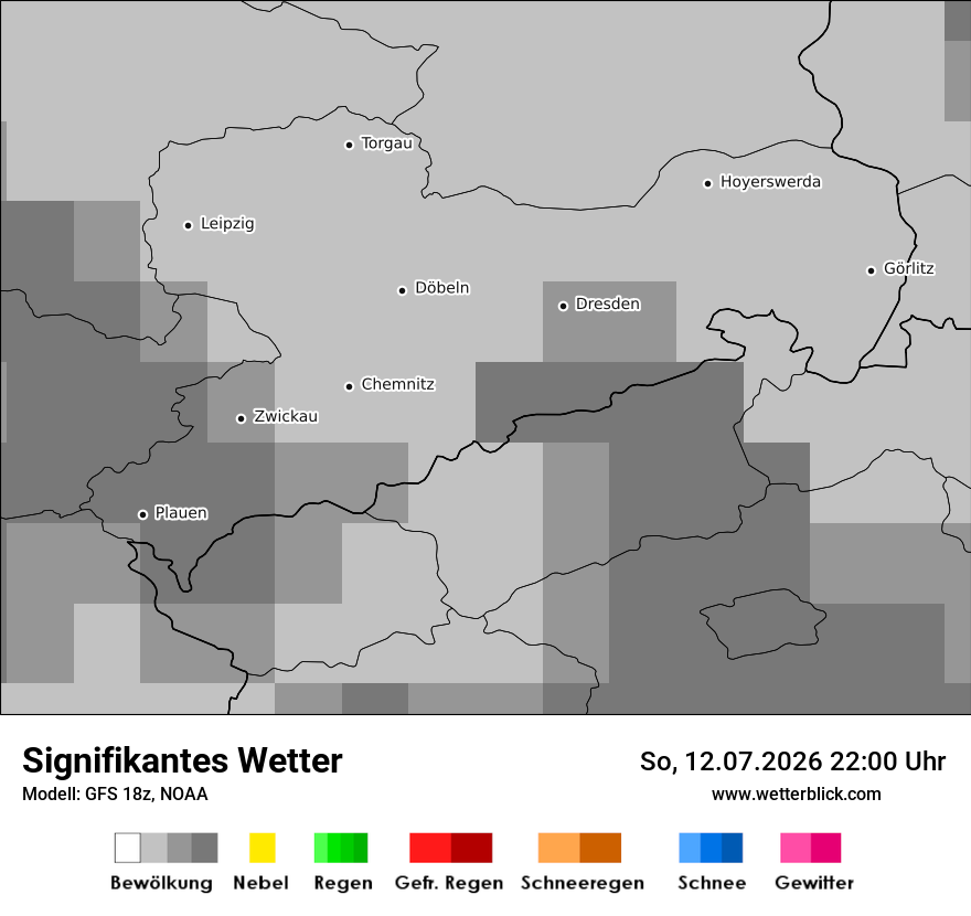 Modellkarte GFS – ww – sn
