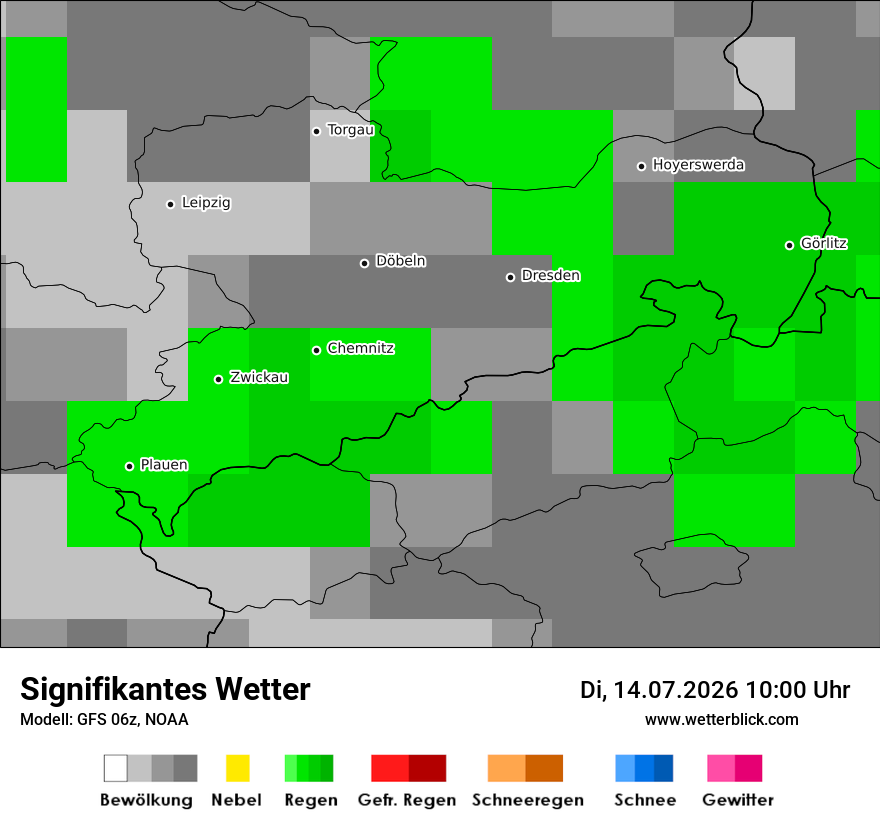 Modellkarte GFS – ww – sn