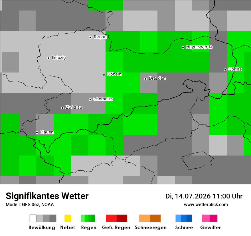 Modellkarte GFS – ww – sn
