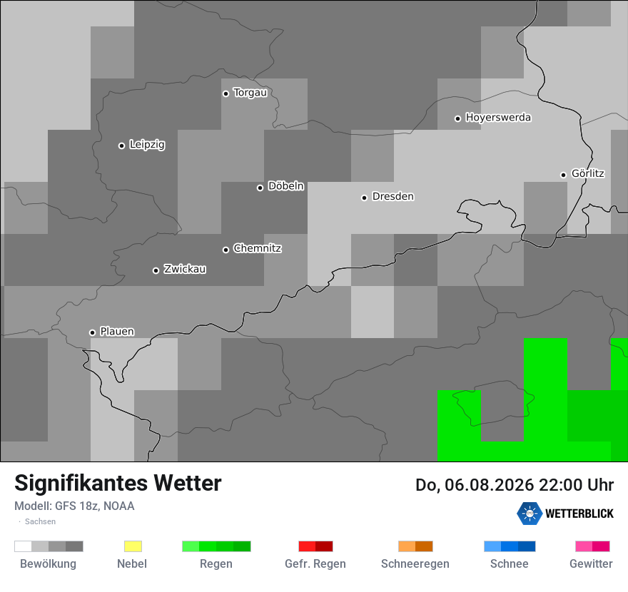 Modellkarte GFS – ww – sn