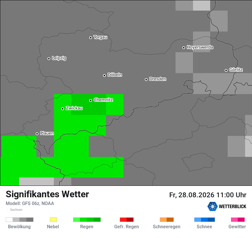 Modellkarte GFS – ww – sn