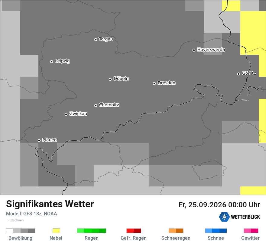Modellkarte GFS – ww – sn