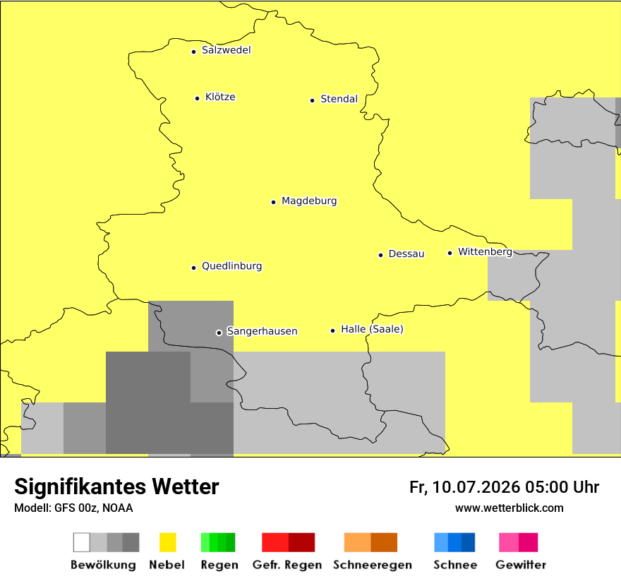 Modellkarte GFS – ww – st