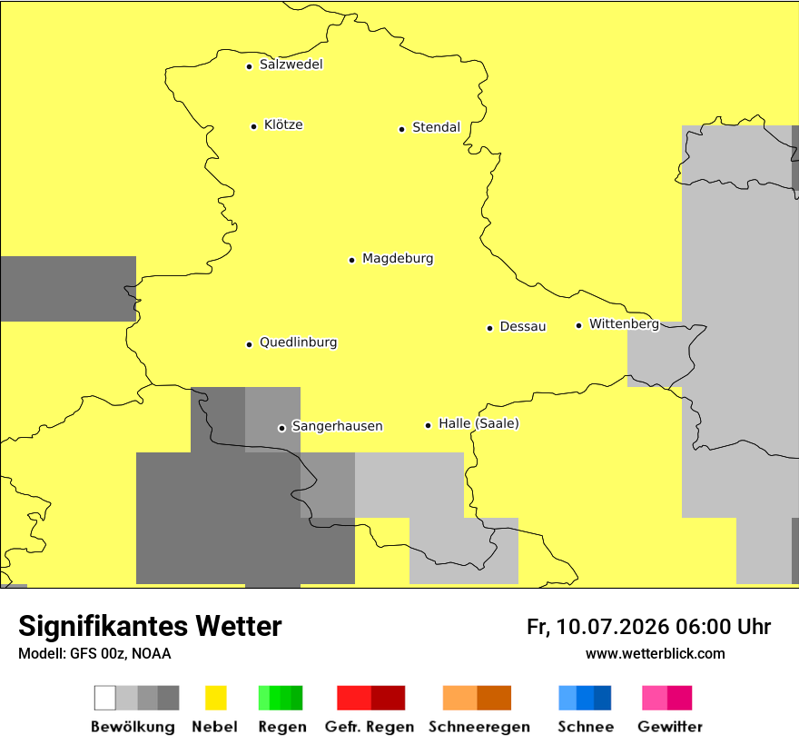 Modellkarte GFS – ww – st