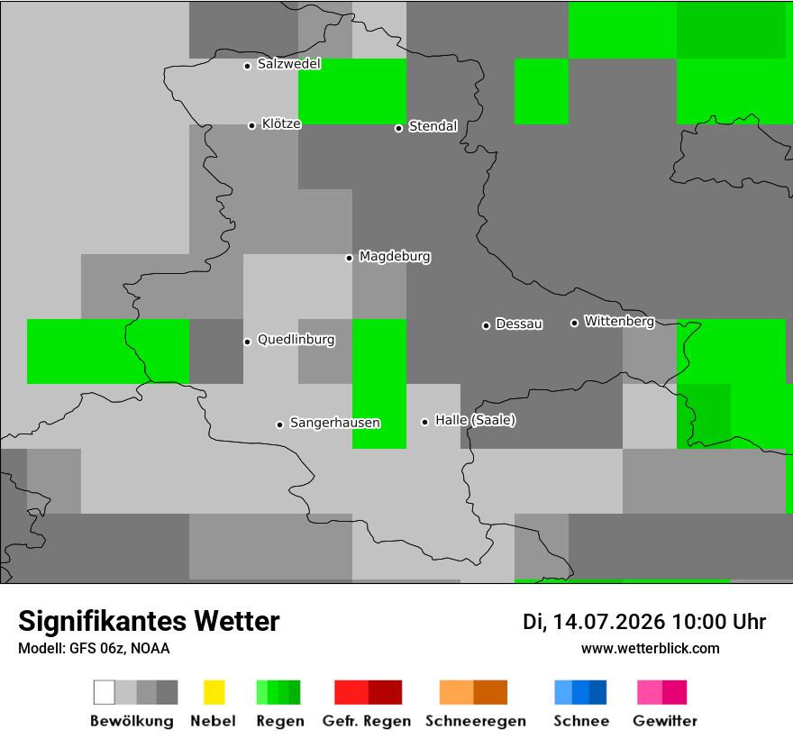 Modellkarte GFS – ww – st