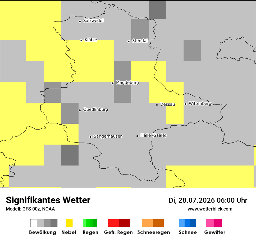 Modellkarte GFS – ww – st