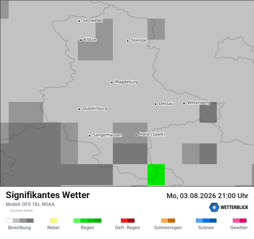 Modellkarte GFS – ww – st