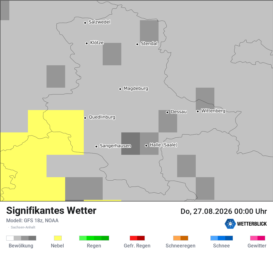 Modellkarte GFS – ww – st