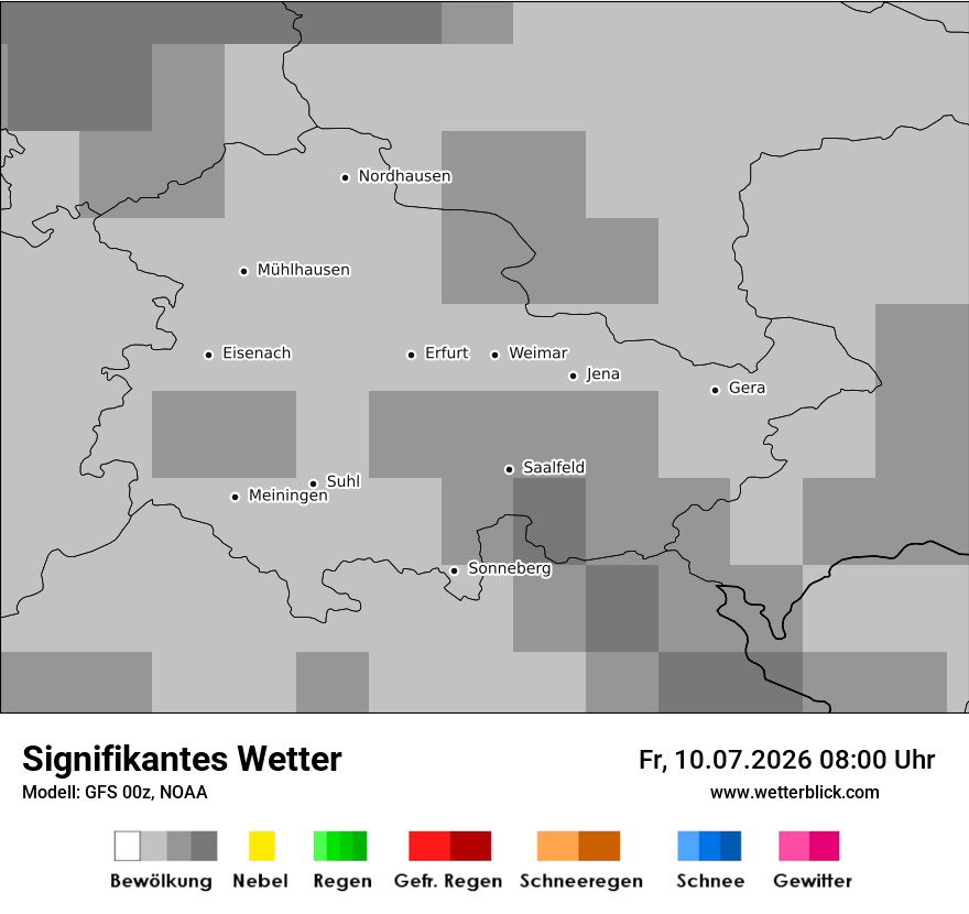 Modellkarte GFS – ww – th