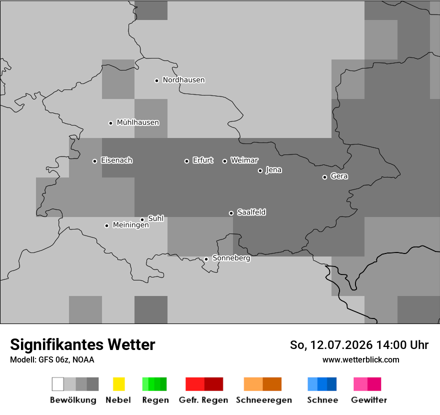 Modellkarte GFS – ww – th
