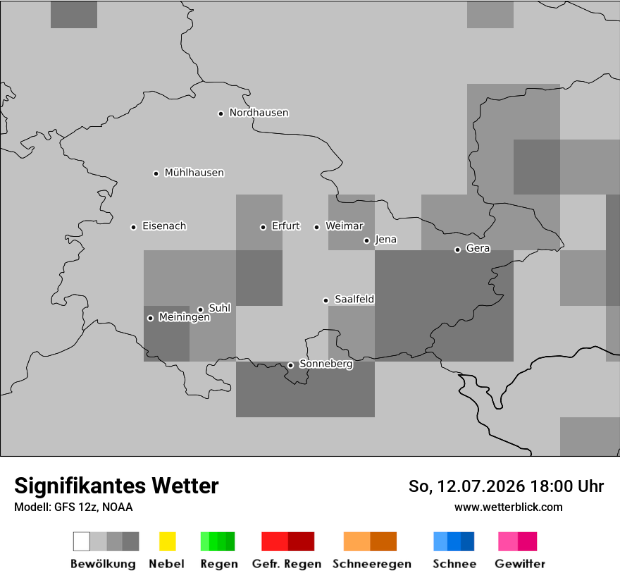 Modellkarte GFS – ww – th