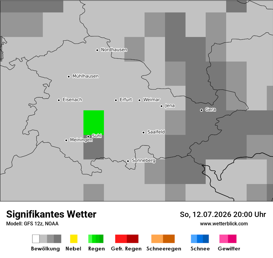 Modellkarte GFS – ww – th