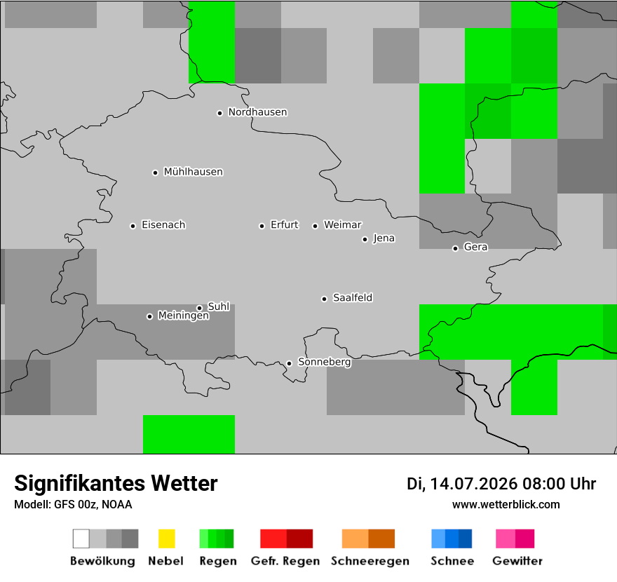 Modellkarte GFS – ww – th