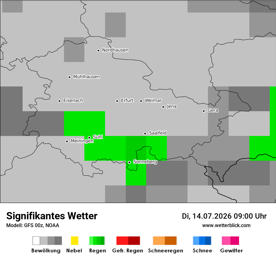 Modellkarte GFS – ww – th