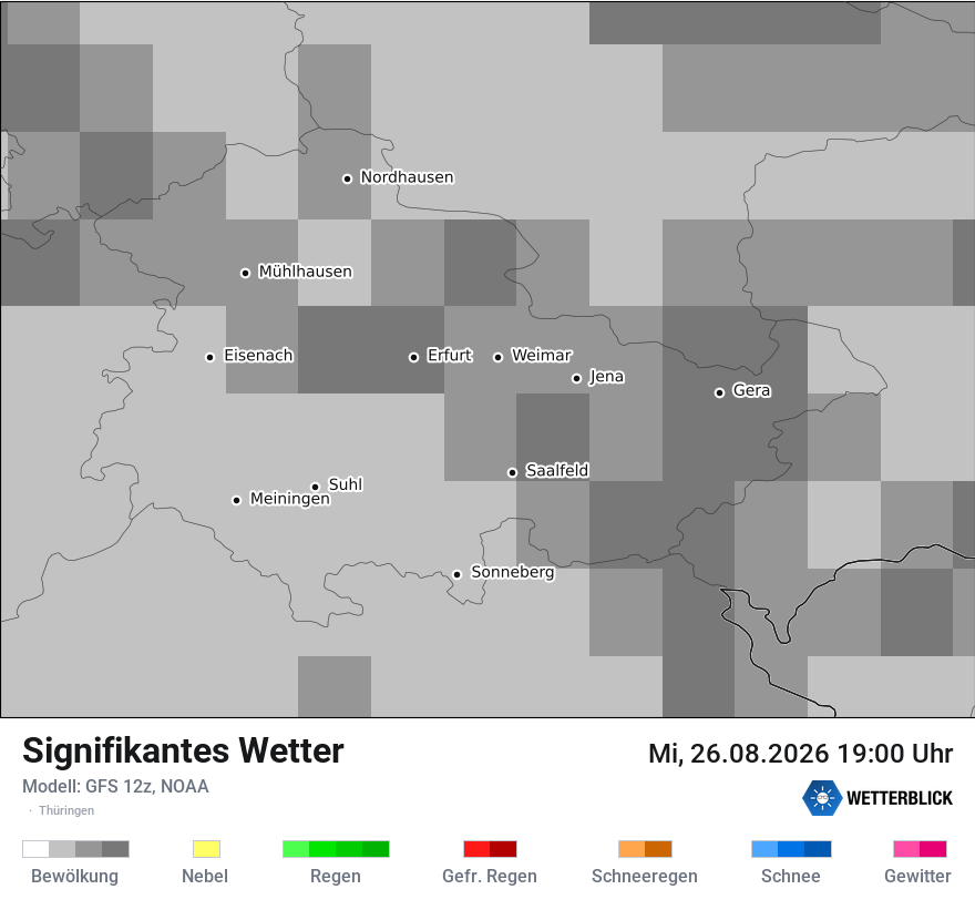 Modellkarte GFS – ww – th